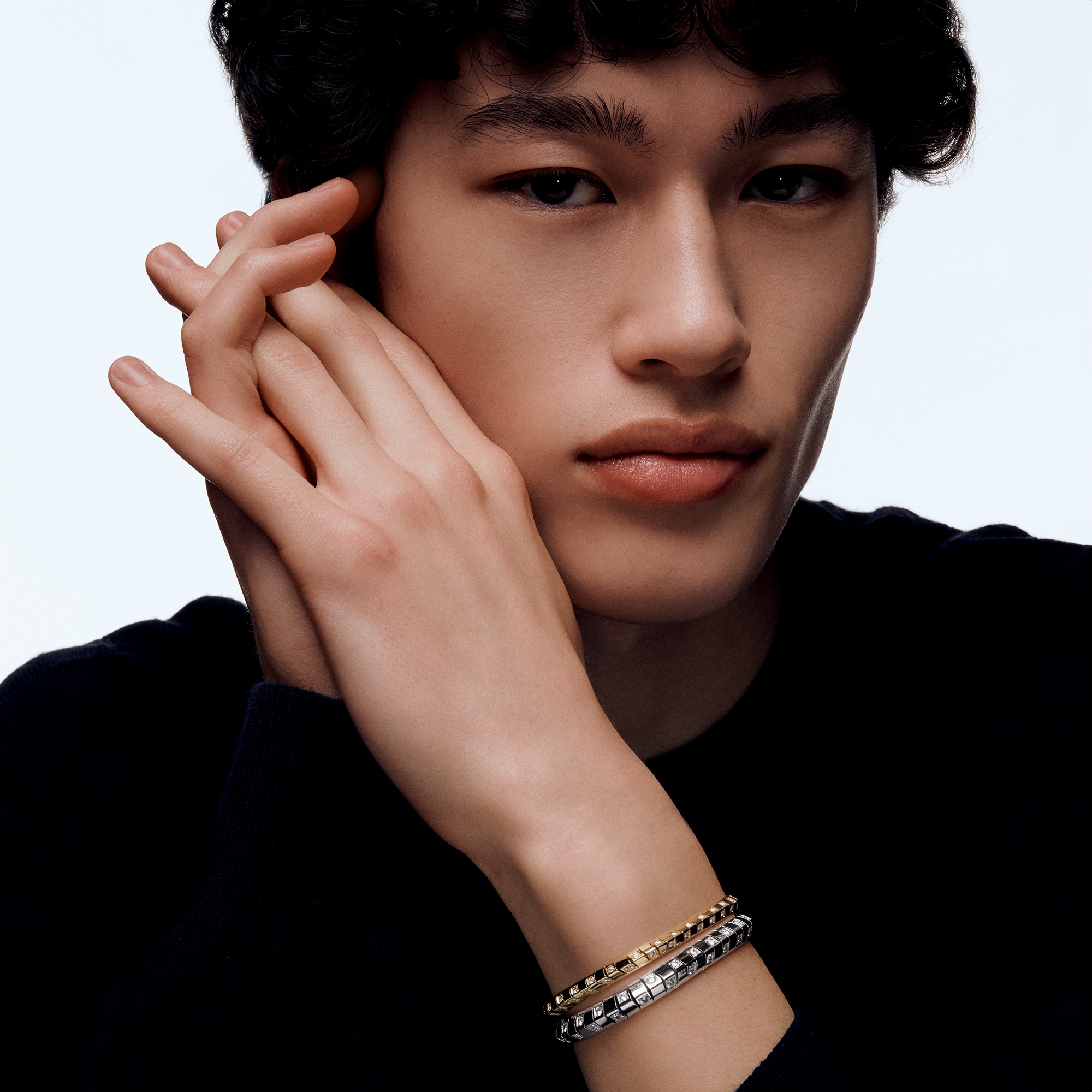 ブレスレット ル ダミエ ドゥ ルイ・ヴィトン 7mm (ホワイトゴールド